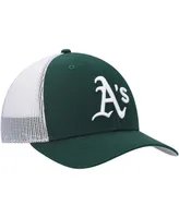 Men's '47 Brand Green, White Oakland Athletics Primary Logo Trucker Snapback Hat