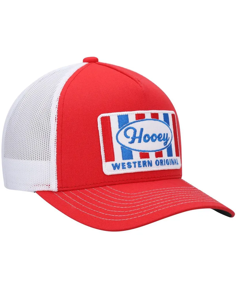Men's Hooey Red, White Sudan Trucker Snapback Hat