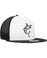 Men's New Era White, Black Miami Marlins 2023 On-Field Batting Practice 59FIFTY Fitted Hat