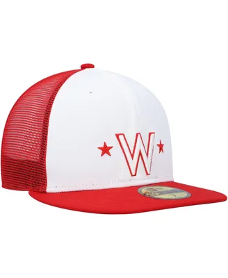 Men's New Era White, Red Washington Nationals 2023 On-Field Batting Practice 59FIFTY Fitted Hat