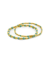 Sterling Forever Misty Beaded Stretch Bracelet Set