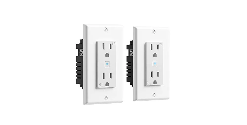 Geeni Wi-Fi Smart Wall Outlet with 2 Plugs and Wireless App
