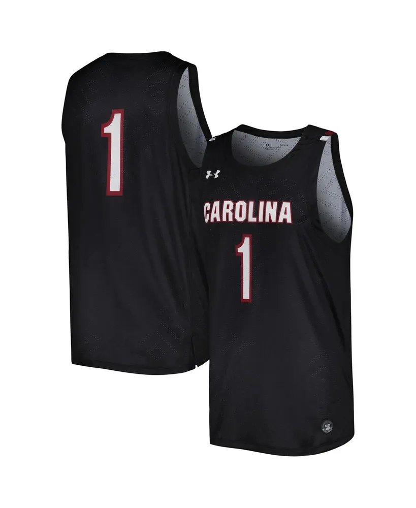 Men's Under Armour #1 White South Carolina Gamecocks Logo Replica