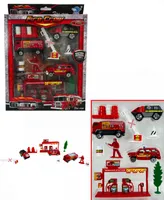 Big Daddy 10 Piece Mini Fire Fighting Trucks and Cars Accessories Playset