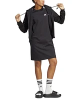 adidas Women's Active Essentials 3-Stripes Single Jersey Boyfriend Tee Dress