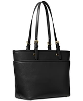 Michael Kors Medium Leather Top Zip Pocket Tote