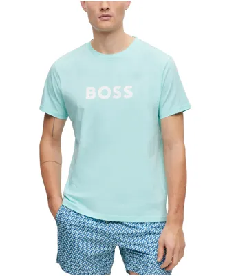 Boss by Hugo Men's Cotton Relaxed-Fit Contrast Logo T-shirt
