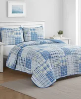 Closeout! Nautica Raeford Reversible 3 Piece Quilt Set, King