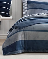 Closeout! Nautica Linden Ultra Soft Plush Fleece 2 Piece Comforter Set, Twin