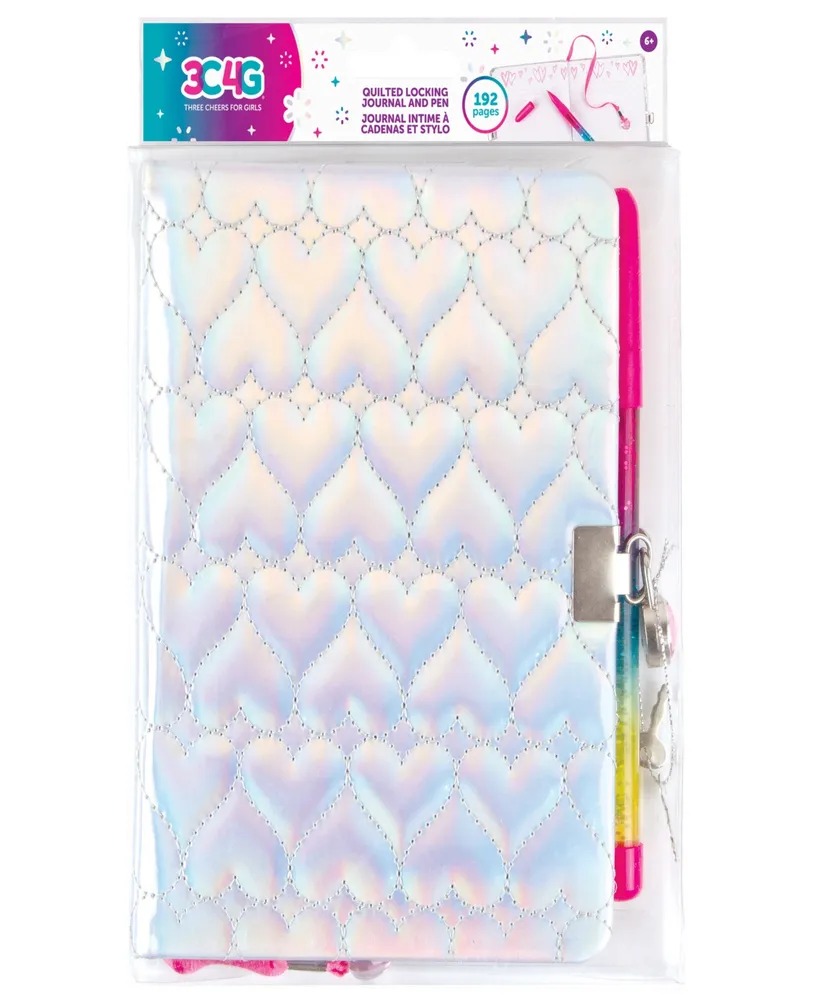 Three Cheers For Girls 3C4G: Quilted Locking Journal Pen, Silver