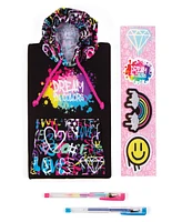 Three Cheers For Girls 3C4G Street Style Journal 7 Piece Set, Make It Real, Teens Tweens Girls, 160 Page Lined Journal, Hoodie Style Cover Diary