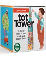 Eeboo Good Deeds Tot Tower Stacking Blocks, Ages 2 years and up