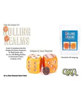 Gatekeeper Games Rolling Realms Premium Dice Set, Pair of 35mm Epic Dice, Jumbo Resin D6S For Use With Stonemaier Games Rolling Realms, Tabletop Rolep