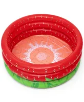 H2OGO Snow Bestway Sweet Strawberry Pool 66" x 15" Inflatable 3-Ring Play Pool, 103 Gallon