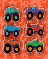 Pull Back And Go Monster Trucks 28 Piece Floor Puzzle Play Mat Coloring And Activity Book 6 Pull And Go Cars Activity Set For Kids