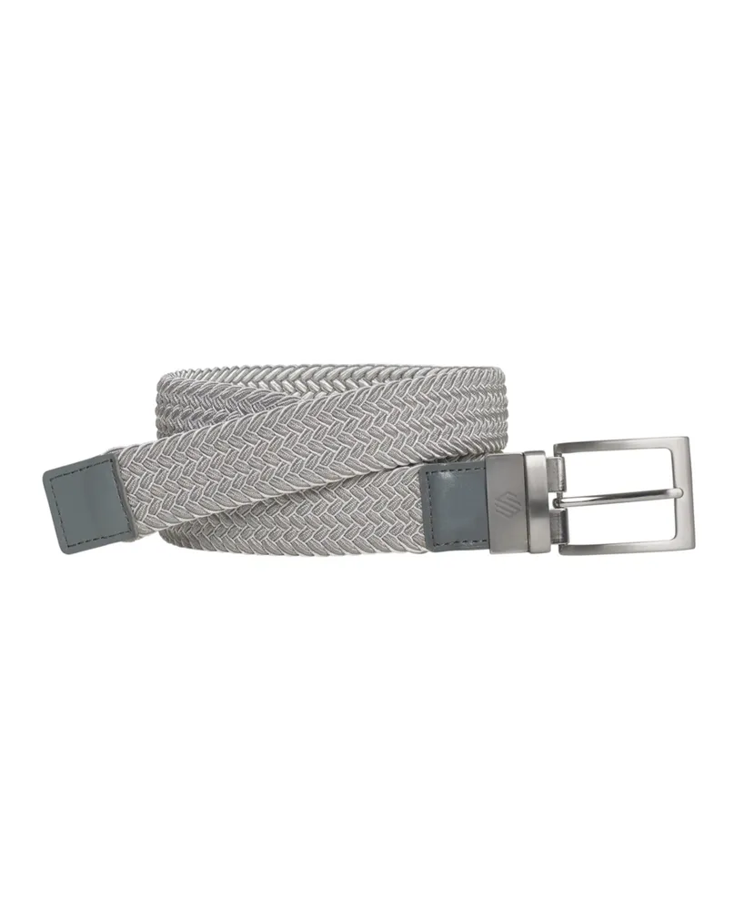 Johnston & Murphy Men's Reversible Woven Stretch Belt
