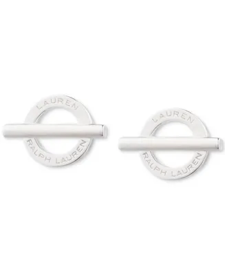 Lauren Ralph Lauren Logo Circle Stud Earrings in Sterling Silver