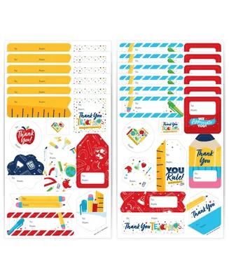 Thank You Teachers Appreciation To & From Stickers 12 Sheets 120 Stickers - Assorted Pre