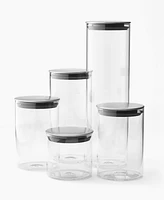 Joseph Joseph Podium 5-Piece Glass Storage Jar Set with Stand