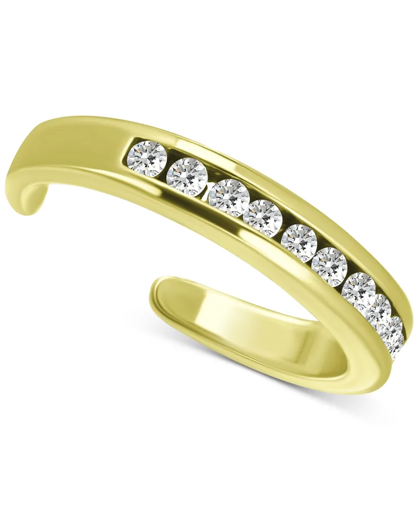 B. Brilliant Cubic Zirconia Channel-Set Toe Ring (1/5 ct. t.w.) in 18k Gold over Sterling Silver