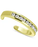 B. Brilliant Cubic Zirconia Channel-Set Toe Ring (1/5 ct. t.w.) in 18k Gold over Sterling Silver