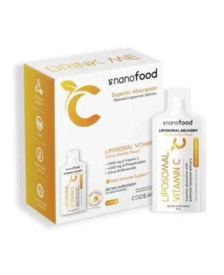 Codeage Liposomal Vitamin C Liquid Supplement with Phospholipids, Daily Immune Support - 32 Pouches