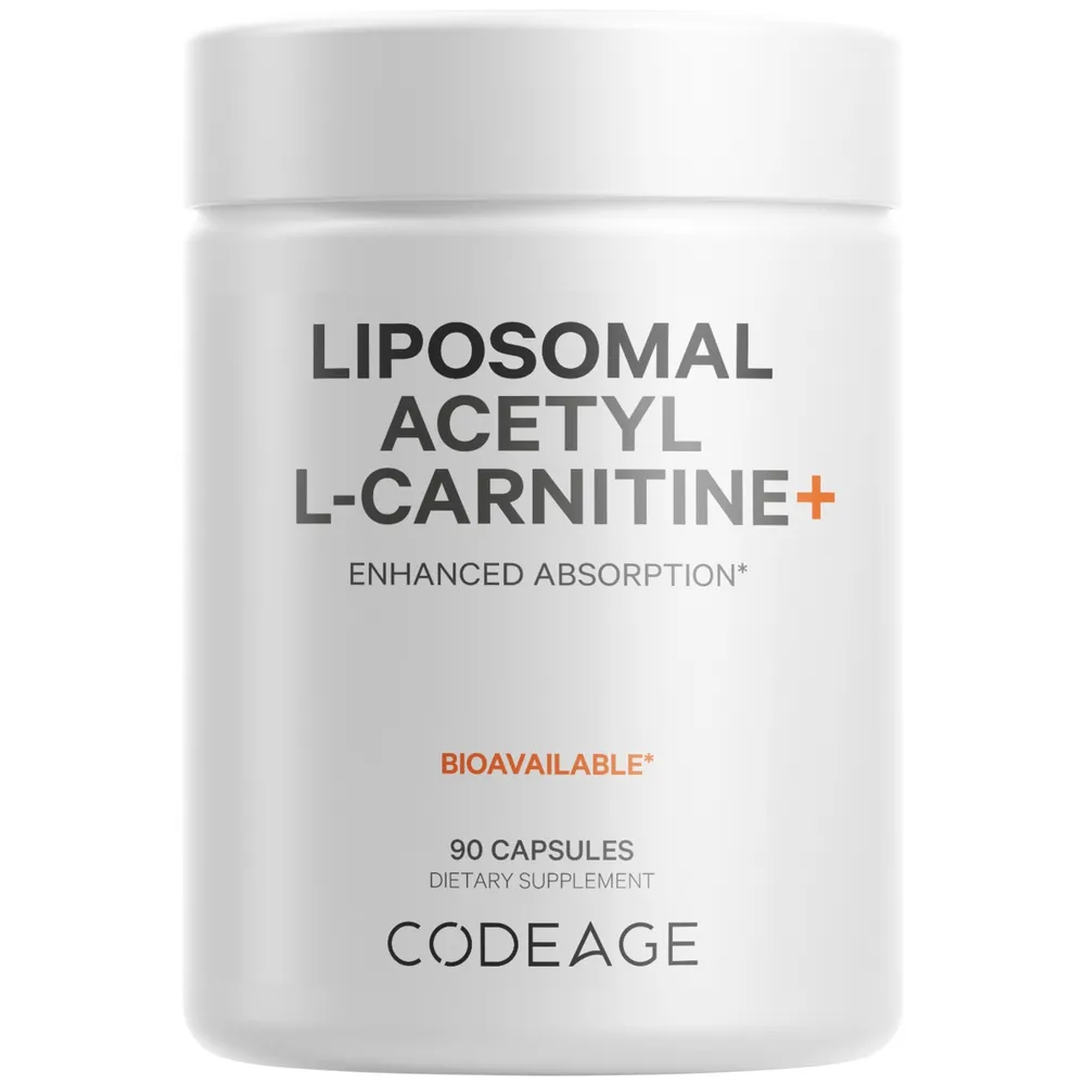 Codeage Liposomal Acetyl-l-Carnitine 500mg Supplement, 3-Month Supply - Liposomal Alc for Enhanced Absorption