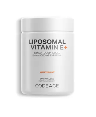 Codeage Liposomal Vitamin E Supplement, All Vitamin E Tocopherols - Alpha Tocopherol, Beta, Gamma, Delta - Liposomal For Bioavailability