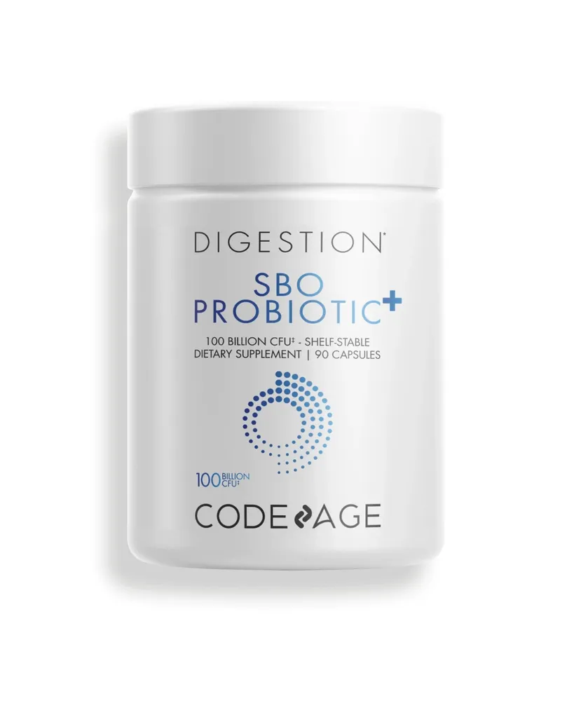 Codeage Sbo Probiotics 100 Billion CFUs Per Serving - Multi Strain Soil Based Organisms Blend and Organic Fermented Botanical Blend, Shelf