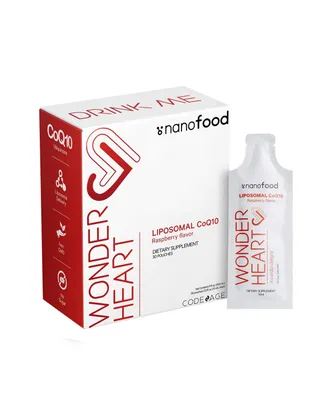 Codeage Nanofood Wonder Heart Liquid CoQ10, Liposomal Ubiquinone Supplement - 30ct