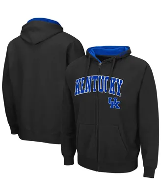 Men's Colosseum Black Kentucky Wildcats Arch and Team Logo 3.0 Full-Zip Hoodie