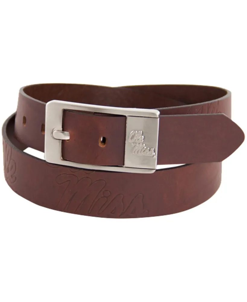 Men's Mississippi Rebels Brandish Leather Belt