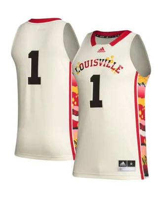 Men's adidas #1 Khaki Louisville Cardinals Honoring Black Excellence Basketball Jersey