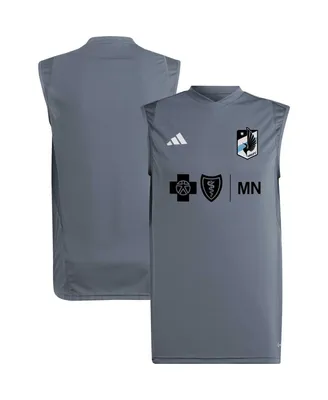 Men's adidas Gray Minnesota United Fc 2023 On-Field Sleeveless Training Jersey