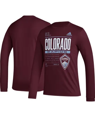 Men's adidas Burgundy Colorado Rapids Club Dna Long Sleeve T-shirt