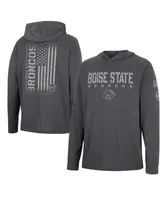 Men's Colosseum Charcoal Boise State Broncos Team Oht Military-Inspired Appreciation Hoodie Long Sleeve T-shirt