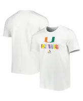 Men's adidas White Miami Hurricanes Pride Fresh T-shirt