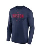 Men's Nike Navy Boston Red Sox Authentic Collection Team Logo Legend Performance Long Sleeve T-shirt