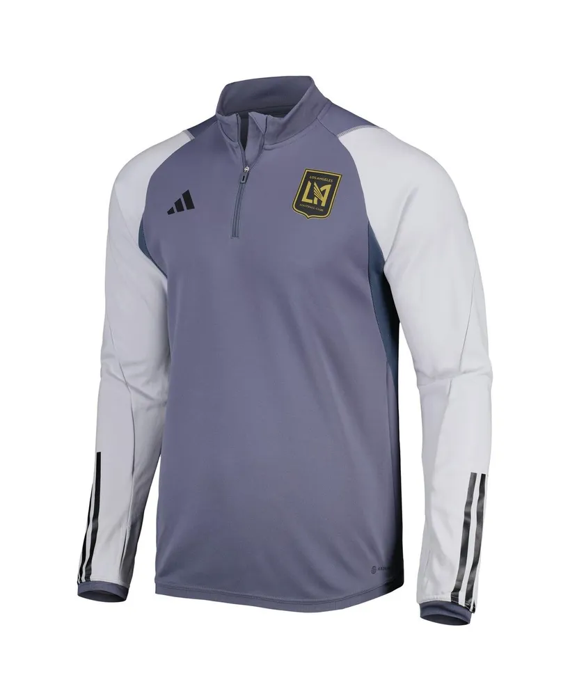 Men's adidas Gray Lafc On-Field Aeroready Quarter-Zip Training Top