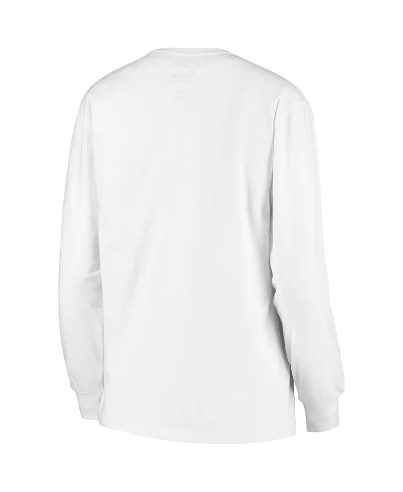 Women's Pressbox White Florida Gators Big Block Whiteout Long Sleeve T-shirt