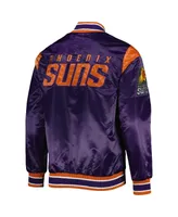 Men's Starter Purple Phoenix Suns Force Play Satin Full-Snap Varsity Jacket