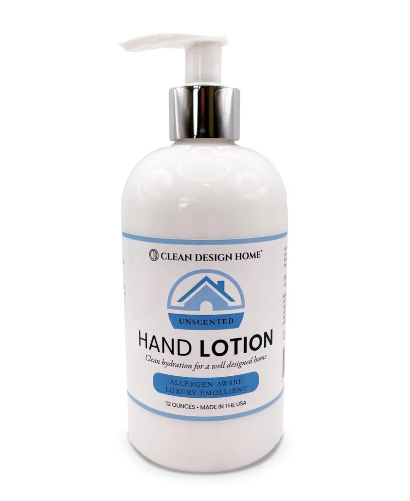 Clean Design Home Unscented Hand Lotion, 12 oz
