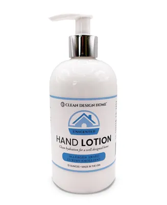 Clean Design Home Unscented Hand Lotion, 12 oz