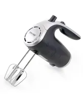 5-Speed 150-Watt Hand Mixer Black w/ Silver Accents