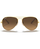Ray-Ban Unisex Polarized Sunglasses, RB3025 Aviator Classic