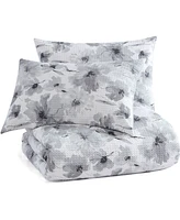 Dkny Modern Bloom 3 Piece Duvet Cover Set, Queen