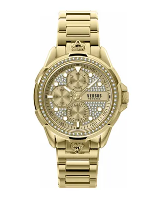 Versus Versace Men's 6E Arrondissement Gold Ion Plated Bracelet Watch 46mm