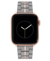 Nine West Women's Rubberized Link Bracelet Compatible with 38/40/41mm Apple Watch