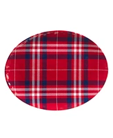 Certified International Patriotic Plaid Melamine Platter, Set of 2