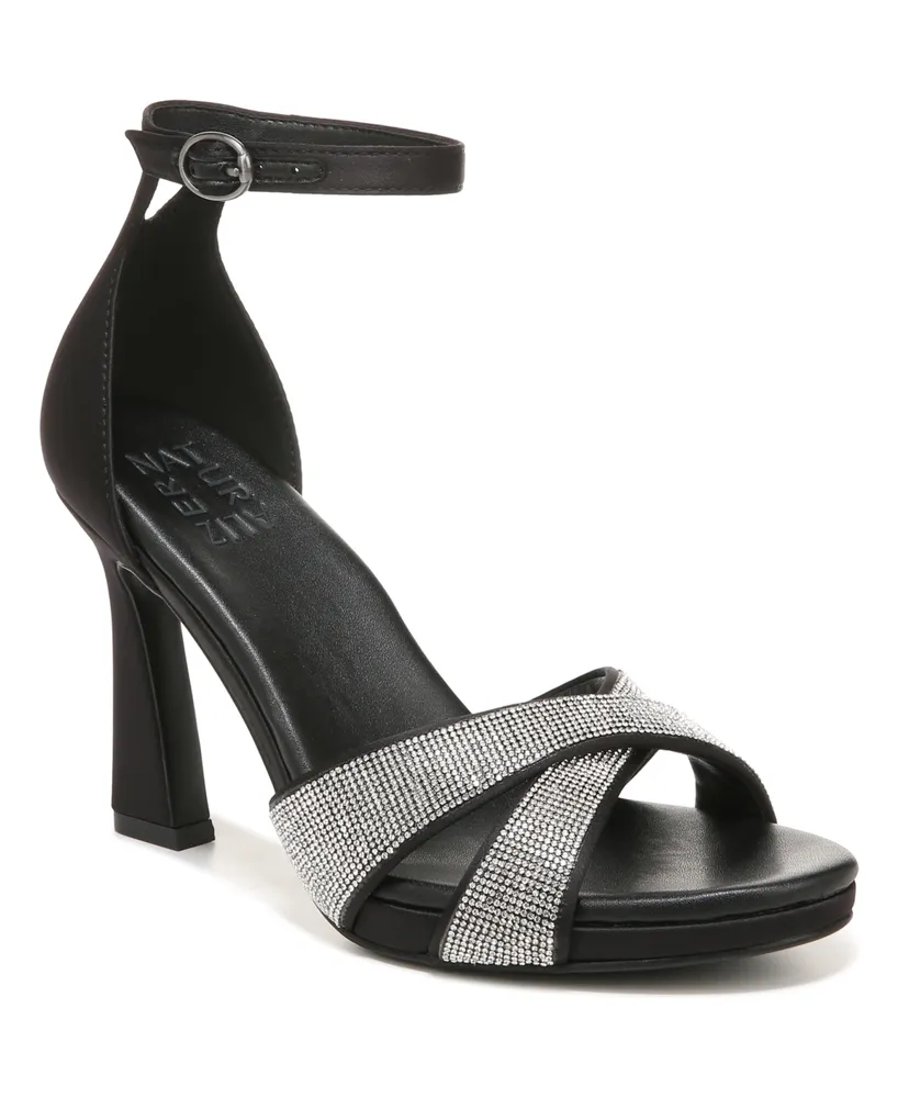 Style & Co by Macys Phillyis Black & Silver Open Toe Heeled Sandals Size 7  | eBay